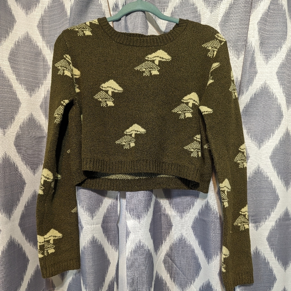 Mushroom long sleeve sweater